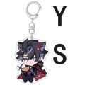 10 Styles Game Genshin Impact Key Chain Ring Cute Charlotte Focalors Furina Wriothesley Neuvillette Lynette Lyney Cartoon Keyring Accessories Pendant Gift. 