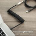 Coiled Cable Mechanical Keyboard Aviator Cable Type C Custom Usb Port Cable Aviator Coiling Cable For Gaming Keyboard Access. 