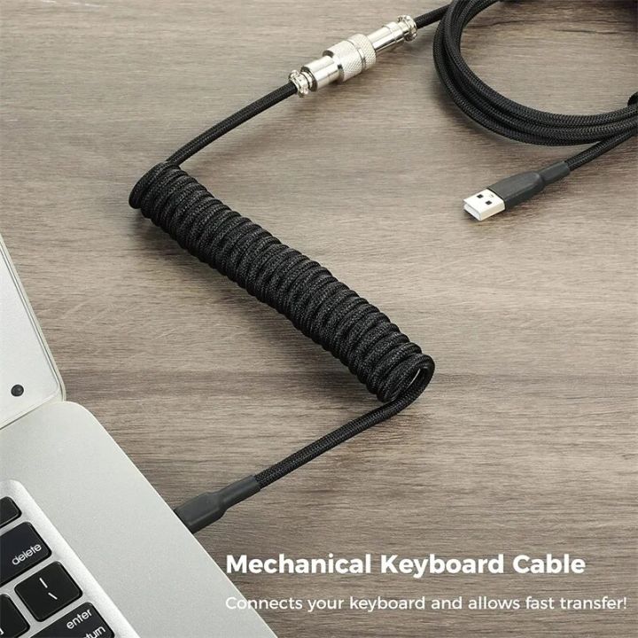 Coiled%20Cable%20Mechanical%20Keyboard%20Aviator%20Cable%20Type%20C%20Custom%20Usb%20Port%20Cable%20Aviator%20Coiling%20Cable%20For%20Gaming%20Keyboard%20Access%20-%20Image%202