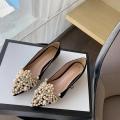 New 2024 Trend Pearl Ballet Flats Women Pumps Floors Shoes Without Heels Loafers Female Dress Moccasins Ladies Luxury Autumn PU Moonlight Shines. 