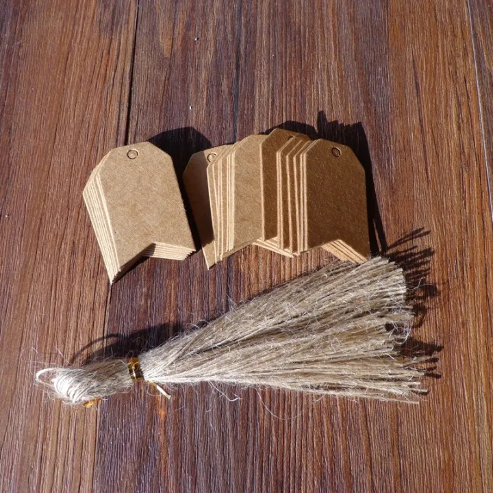 50pcs%20Blank%20Kraft%20Gift%20Tags%20Party%20Wedding%20Message%20Gift%20Tag%20Hang%20Tag%20Craft%20Paper%20Cards%20Label%203x5cm%20Sewing%20Garment%20Tags%20-%20Image%204