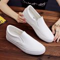 Fashion Cool Young Men Street Shoes Soft Mens Casual Shoes Brand Loafers Male Footwear Black White Shoes KA3764 BunnyGarden.