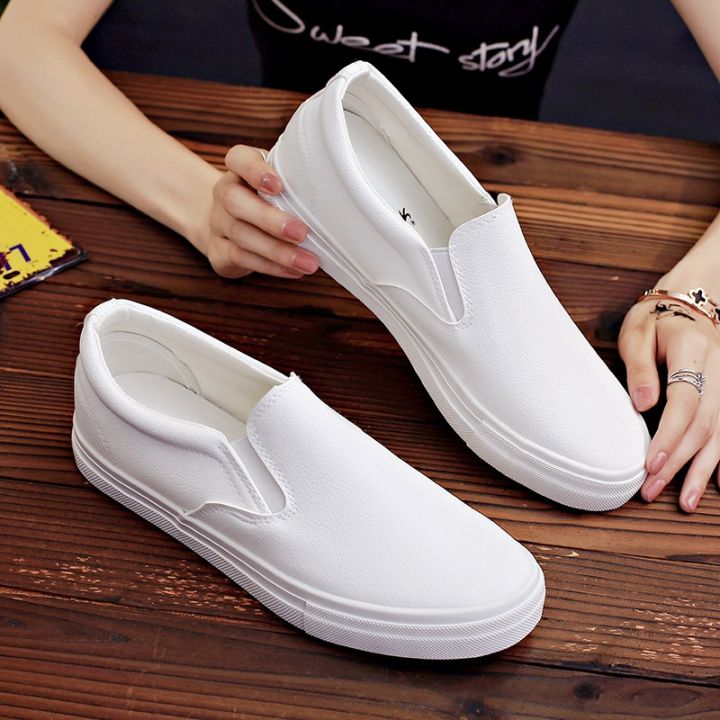Fashion Cool Young Men Street Shoes Soft Mens Casual Shoes Brand Loafers Male Footwear Black White Shoes KA3764 BunnyGarden