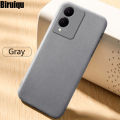 Biruiqu For VIVO Y17s Shockproof Anti Slip Soft TPU Sandstone Matte Back Case Cover. 