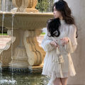 YAENHEY Beach Style Chiffon Y2k Mini Dress Office Lady Casual Long Sleeve Elegant One Piece Dress Korean Fashion Clothing Summer 2023.