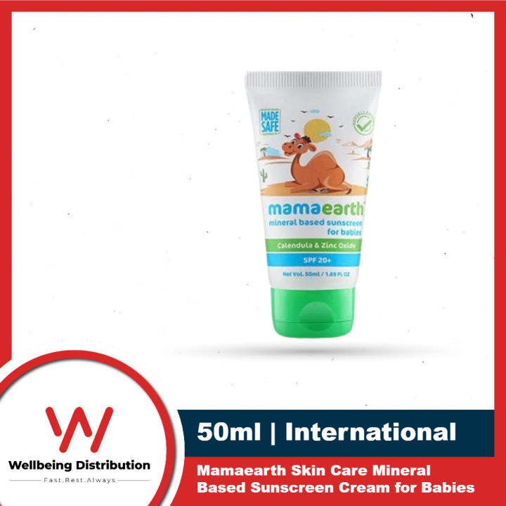 Mamaearth Skin Care Mineral Based Sunscreen Cream for Babies 50ml | India