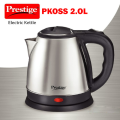 Prestige 2.0 L Stainless Steel Electric Kettle with Overheat Protection and Fast Boiling - Silver and Black -   Lifestyle Mall. 
