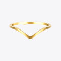Simple 925 Sterling Silver Rings for Women Men Anti-allergy Gold/Silver Color Smooth Wedding Rings V Shape Smooth Slim Rings. 