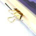 25pc Metal Binder Clips Strong Hold Power Paper Clip Small 19mm Gold Color For Notebooks Documents Ticket. 
