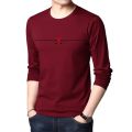 Long-Sleeve Cotton T-Shirts for Men - Round Neck & Perfect for All Seasons - Stylish and Comfortable Essential. 