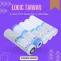 Logic Taiwan 5-in one 3 pp filter + 1 net carbon + 1 box carbon -1 set for 50-200 GPD RO machine - Signifying Quality. 