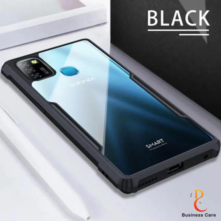 Infinix smart 5 এর জন্য হার্ড ব্যাক কেস স্বচ্ছ সিলিকা জেল ম্যাট শকপ্রুফ পাতলা ব্যাক কভার ফোন কেসিং