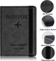 1 Pcs Multi-Compartment Travel Passport Wallet with Card, Ticket and SIM Slots,  and Elastic Strap and  RFI-D Blocker. 