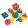 TYRY.HU Silicone Geometric Imposition Building Block Baby Wooden Toys Soft Block Educational Montessori Toys Stacking Block. 