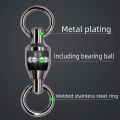 Stainless Steel 10pcs Jig Rolling Swivel Fishing Tools Connecting Ring Fishhook Swivel Oval Split Rings Hooked Snap Lure Connector.