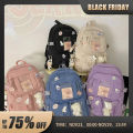 Popular Pink Purple Color Girls High School Student Backpack Bags. 