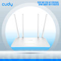 Cudy WR1200 AC1200 Dual Band Smart Wi-Fi Router - 5dBi High Gain Antennas - 867Mbps at 5GHz and 300Mbps at 2.4GHz - White. 