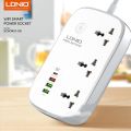 LDNIO SCW3451 UK WiFi Smart Power Strip 3 Universal Socket 3 USB-A and 1 USB-C Smart Life APP Remote Control.