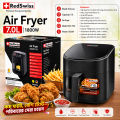 Redswiss RSAF 7002 7.0L 1800W Air Fryer – Digital Touch Screen, Oil-Free Healthy Cooking, 80% Less Fat, Fast Air Circulation Technology. 
