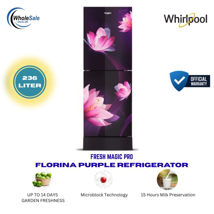 Whirlpool Fresh Magic Pro 236L Florina Purple Refrigerator