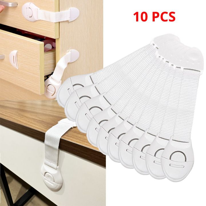 10pcs%20White%20Kids%20Safety%20Cabinet%20Lock%20Baby%20Proof%20Security%20Protector%20Drawer%20Door%20Cabinet%20Lock%20Plastic%20Door%20Lock%20-%20Image%203