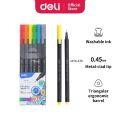 Deli EQ900-06 Fineliner Pen Set 6 Colors for Drawing, Sketching & Writing.