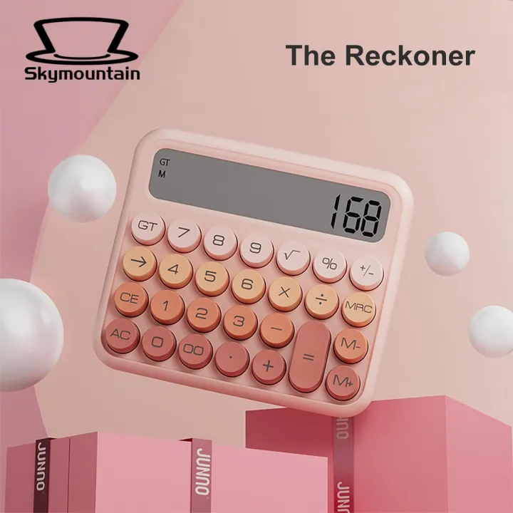 Mechanical Keyboard Calculator Retro Design Mechanical Switch Calculator Fast Accurate Typing Large Buttons Lcd Display Ideal Office Supply for Southeast Asian Buyers Clear Sound Calculator
