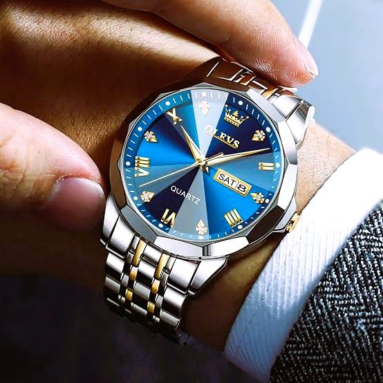 OLEVS%209931%20Quartz%20Watch%20for%20Men%20Solid%20Stainless%20Steel%20Strap%20Rhombus%20Design%20Fashion%20Wristwatch%20Men's%20Waterproof%20Watch%20-%20Image%205