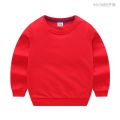 New foreign trade children's sweatshirt Korean version of children's clothing boys and girls tops baby spring and autumn solid color long sleeves.