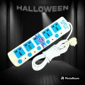 Multiplug 5 Port Power sockets White 5 Meters Long Wire. 