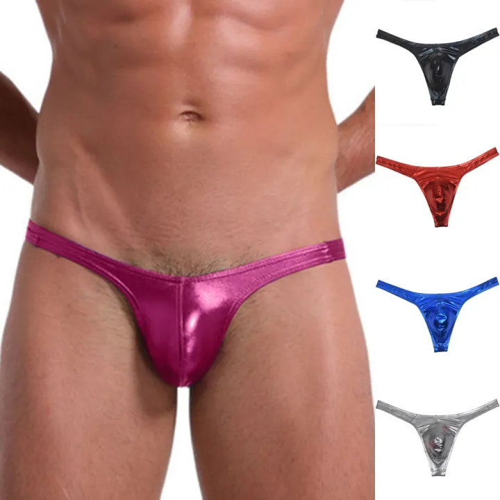 Men%20Oil%20Shiny%20Thong%20Leather%20Panties%20Like%20T-back%20Underwear%20Male%20Stretchy%20G-string%20Solid%20Mini%20Bikini%20Thong%20Bulge%20Pouch%20Pants%20-%20Image%206