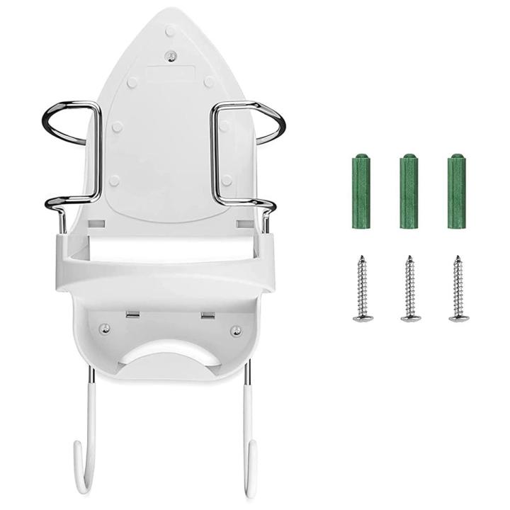Iron Board Hanger Wall Electric Iron Holder with Removable Hooks -2