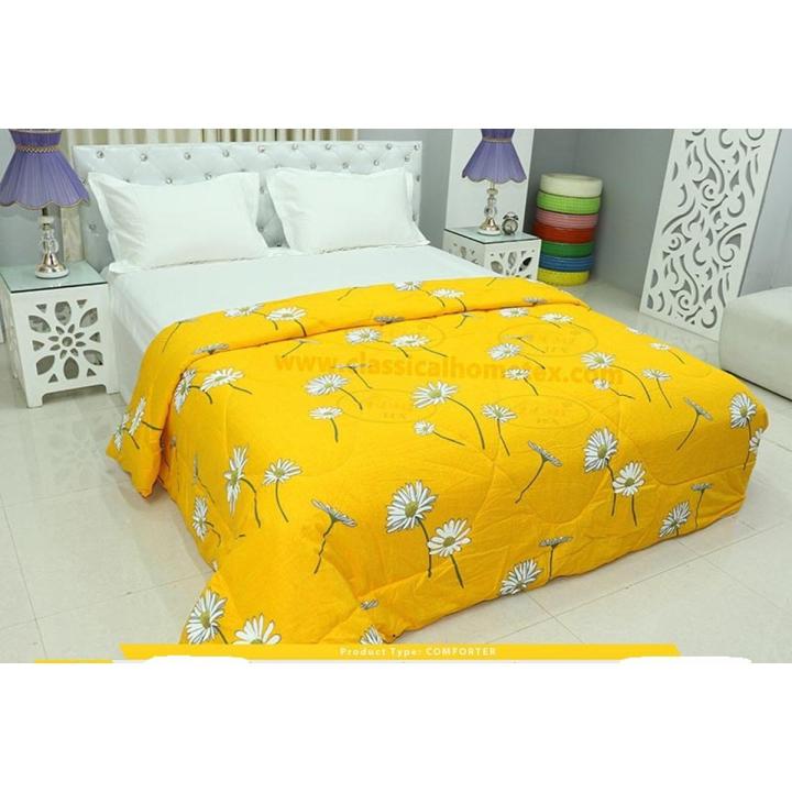 Premium Quality King Size Comforter (7.5 x 8.5 Feet) Cotton - All Season Soft Quilted Bed Comforter