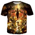Hot T-shirt Male and Female Anime Overlord 3D Printed Round Neck T-shirt Summer Fashion Casual Harajuku Style Street Top. 