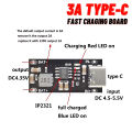 Lithium Battery 18650 Charging Module 3A Type C Fast Charging Board.