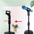 L4 Desktop Microphone Stand Adjustable Foldable Table Mic Stand with Mic Clip Stand - Mic Holder. 