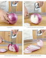 Stainless Steel Onion Holder Slicer Tomato Cutter With 10 Even Prongs Easy Hold And Silcing Lemon Vegetable,Sliver Color New Professional.