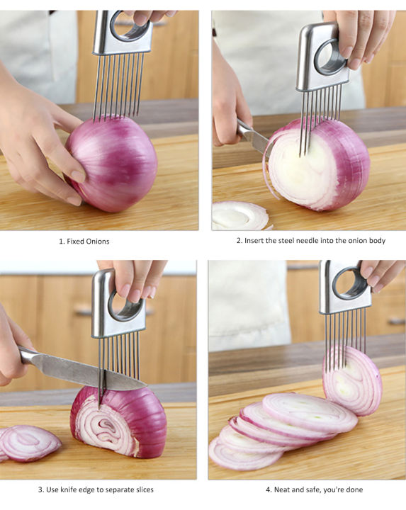 Stainless%20Steel%20Onion%20Holder%20Slicer%20Tomato%20Cutter%20With%2010%20Even%20Prongs%20Easy%20Hold%20And%20Silcing%20Lemon%20Vegetable,Sliver%20Color%20New%20Professional%20-%20Image%204
