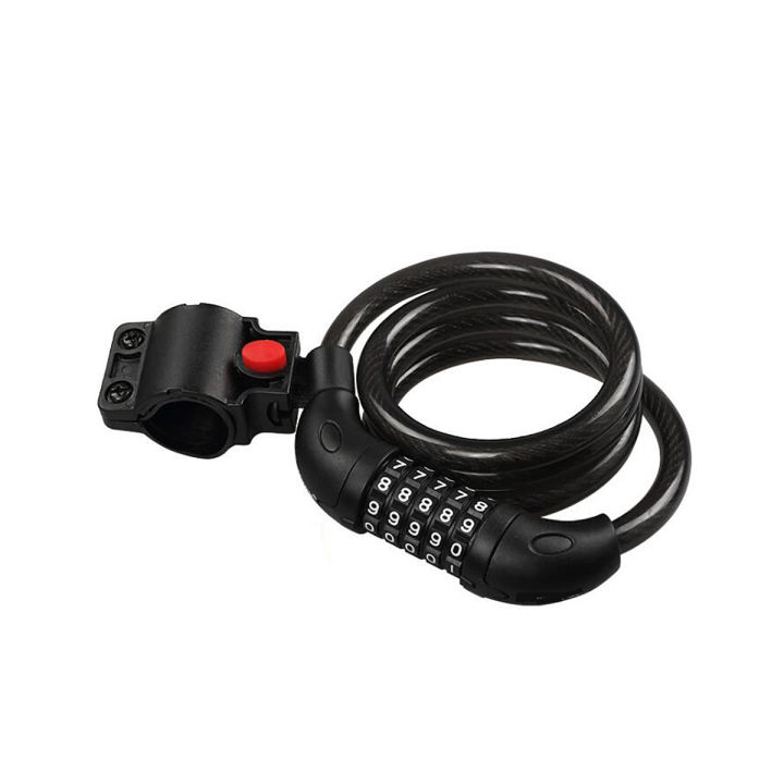 TONYON - TY566 Bicycle 5-Digit password Lock anti-theft cable lock Coded Combination - Black