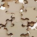 Pack of 50 40mm Unfinished Wood Puzzle Pieces For Arts & crafts, Card Making. 