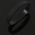 3X Fashion Silicone Rubber Elasticity Wristband Wrist Band Cuff Bracelet Bangle Black.