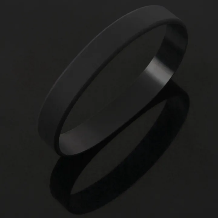 3X%20Fashion%20Silicone%20Rubber%20Elasticity%20Wristband%20Wrist%20Band%20Cuff%20Bracelet%20Bangle%20Black%20-%20Image%204