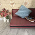 Relax Floor Mattress - Ruby Red Block Pattern Double Sleeping Mattress. 
