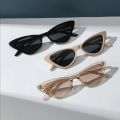 3 Pairs Per Set Small Cat Eye Sunglasses Women Cute Skinny Cat Eye Eyewear Retro Vintage Narrow Cateye Sunglasses Set.