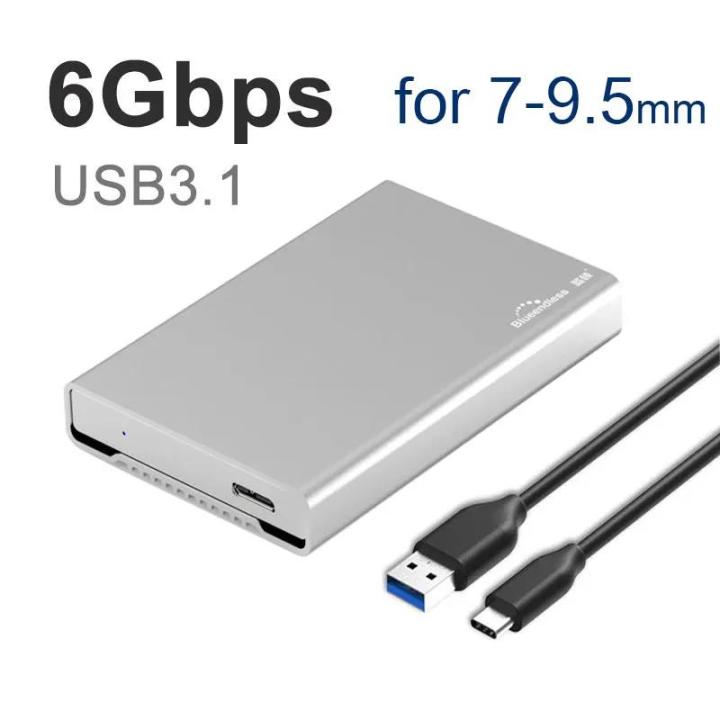 【Fast and Reliable Shipping】 Blueendless 2.5 Inch Aluminum Hdd Case Ssd Hd External Hard Drive Sata to Usb Hard Disk Case Box for 9.5mm 15mm HDD Box