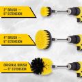 JAERBEE 8Pcs Combinate Drill Brush Power Scrubbing Brush Drill Spin Scrubber Electric Cleaning Brush Fixing for Car Bathroom. 