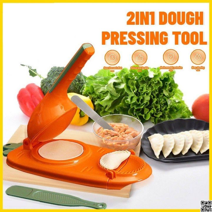 2-in-1 Dumpling Maker Pitha Maker, Manual Dough Presser Dumpling Wrapper Mold Dough Pressing Tool Kitchen Pastry Baking Tool accessories
