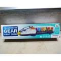 Transparent Long Gear Train Toy for Kids,Gear Race Sound & Light Train, 3D Train Toy for Boys & Girls with 360 Degree.