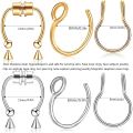 3Pcs Nose Ring Magnetic Septum Ring Nose Ring Hoop Stainless Steel Horseshoe Clip On Nose Ring No-Pierced Septum Ring.