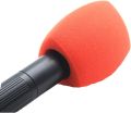 Foam Mic Cover Handheld Microphone Windscreen Large Mic Foam Windshields Pop Filters for Handheld Microphone Interview Microphones (Red). 